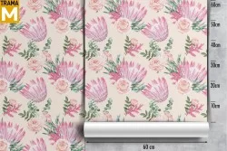 Vintage Nature Flowers Wallpaper