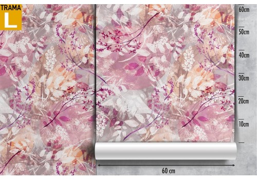 Carta da Parati fiori rosa natura astratta moderna. 2