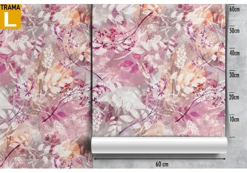 Modern abstract nature pink flowers wallpaper. 2