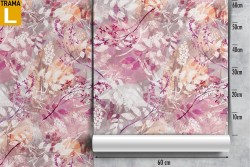 Carta da Parati fiori rosa natura astratta moderna.