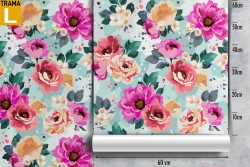 Pink flowers nature modern design wallpaper.