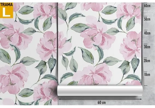 Carta da Parati fiori rosa natura moderna pattern. 2