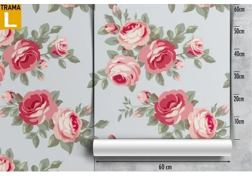 Pink flowers nature pattern vintage wallpaper. 2