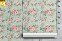 Vintage Nature Flowers Leaves Wallpaper