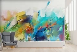 Carta da Parati colori composizione moderna astratta