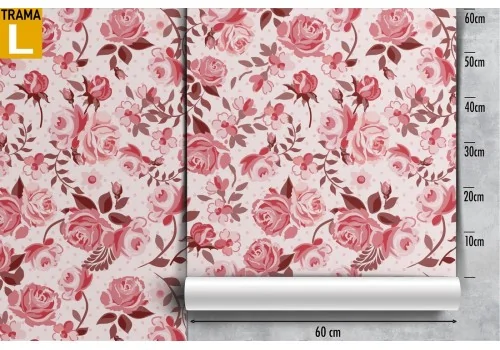 Carta da Parati fiori rosa pattern natura. 2