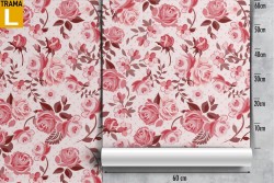 Carta da Parati fiori rosa pattern natura.