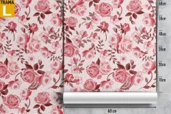 Pink flowers wallpaper nature pattern.