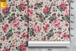 Wallpaper flowers roses nature vintage pattern.