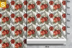 Carta da Parati Design e Stili Flora e Fauna Fiori Natura Foglie Tropicale Vintage