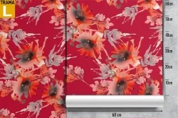 Red flowers nature pattern wallpaper.