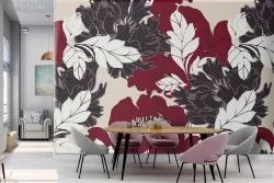 Stylized flowers wallpaper nature decoration.