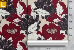 Carta da Parati fiori stilizzati decorazione natura.