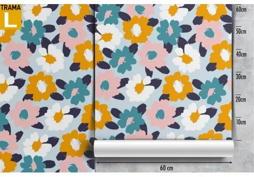 Wallpaper stylized flowers modern design nature. 2