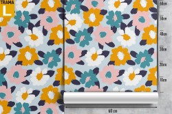 Wallpaper stylized flowers modern design nature.