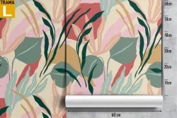 Wallpaper with stylized flowers nature modern design.