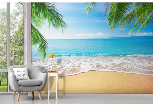 Carta da Parati paesaggio oceano spiaggia tropicale 2