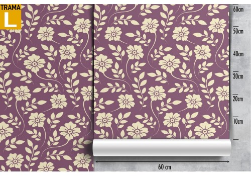 Wallpaper with modern nature pattern of stylized flowers. 2