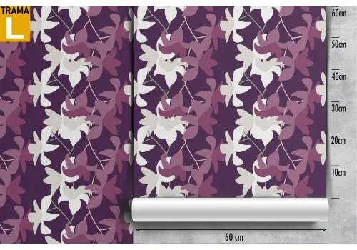 Modern nature stylized flowers wallpaper. 2