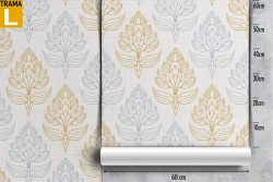 Carta da Parati fiori stilizzati natura pattern.