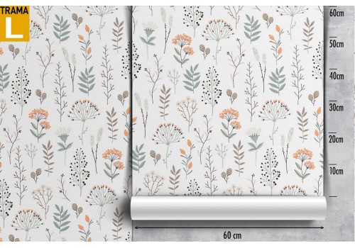 Vintage nature stylized flowers wallpaper. 2