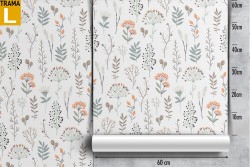 Vintage nature stylized flowers wallpaper.