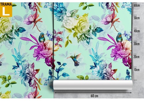 Modern nature tropical flowers wallpaper. 2