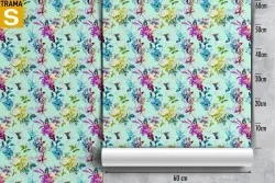 Carta da Parati Design e Stili Flora e Fauna Fiori Natura Tropicale Moderna