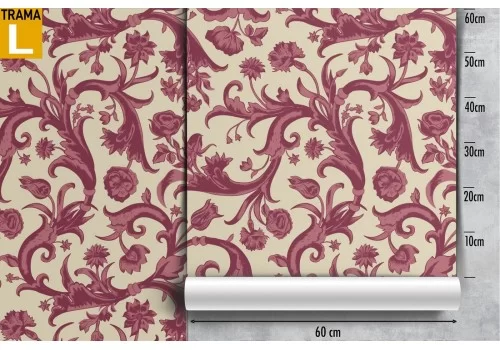 Carta da Parati fiori vintage natura pattern raffinato. 2