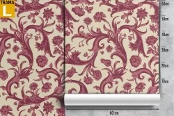 Carta da Parati fiori vintage natura pattern raffinato.
