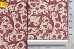 Vintage nature flowers wallpaper refined pattern.