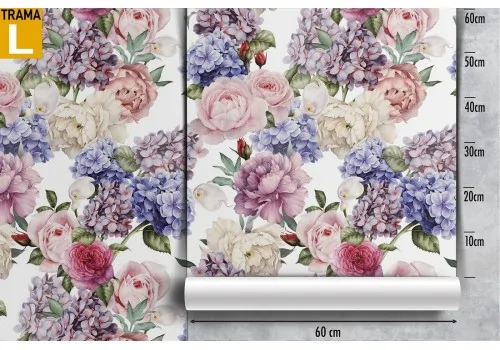 Refined vintage nature flowers wallpaper. 2