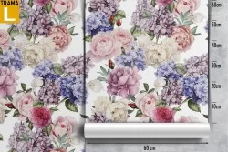 Carta da Parati fiori vintage natura raffinata.