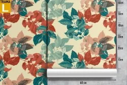 Carta da Parati foglie astratte natura moderna.