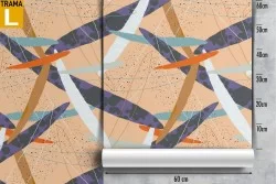 Abstract leaves nature pattern modern wallpaper.