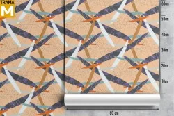 Modern Stylized Nature Leaves Wallpaper