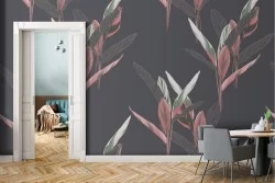 Wallpaper nature leaves modern design.