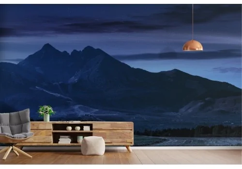 Carta da Parati paesaggio montagna di notte