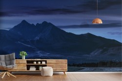 Carta da Parati paesaggio montagna di notte