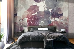 Modern abstract nature leaves wallpaper.