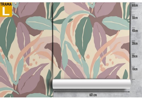 Carta da Parati foglie natura pattern moderno. 2