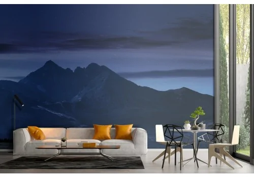 Carta da Parati paesaggio montagna di notte 2