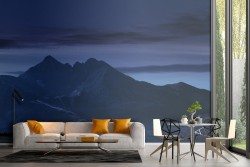 Carta da Parati paesaggio montagna di notte