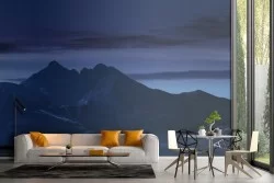 Carta da Parati paesaggio montagna di notte