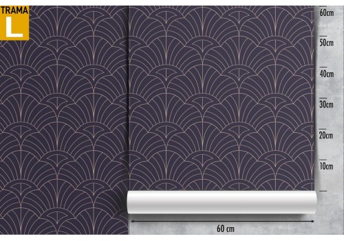 Art Deco pattern stylized leaves wallpaper. 2