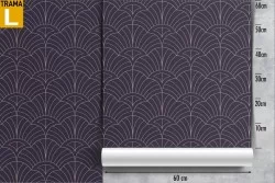 Carta da Parati foglie stilizzate art déco pattern.