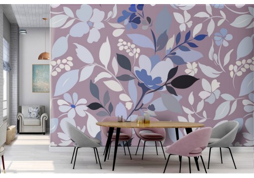 Wallpaper with stylized leaves modern design.
