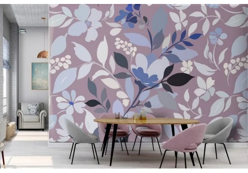 Wallpaper with stylized leaves modern design.