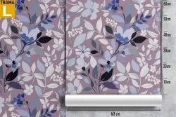 Carta da Parati foglie stilizzate design moderno.