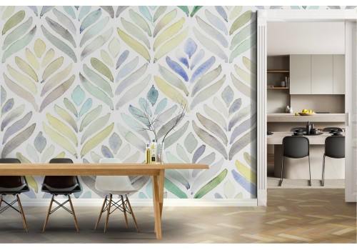 Wallpaper stylized leaves nature decoration.